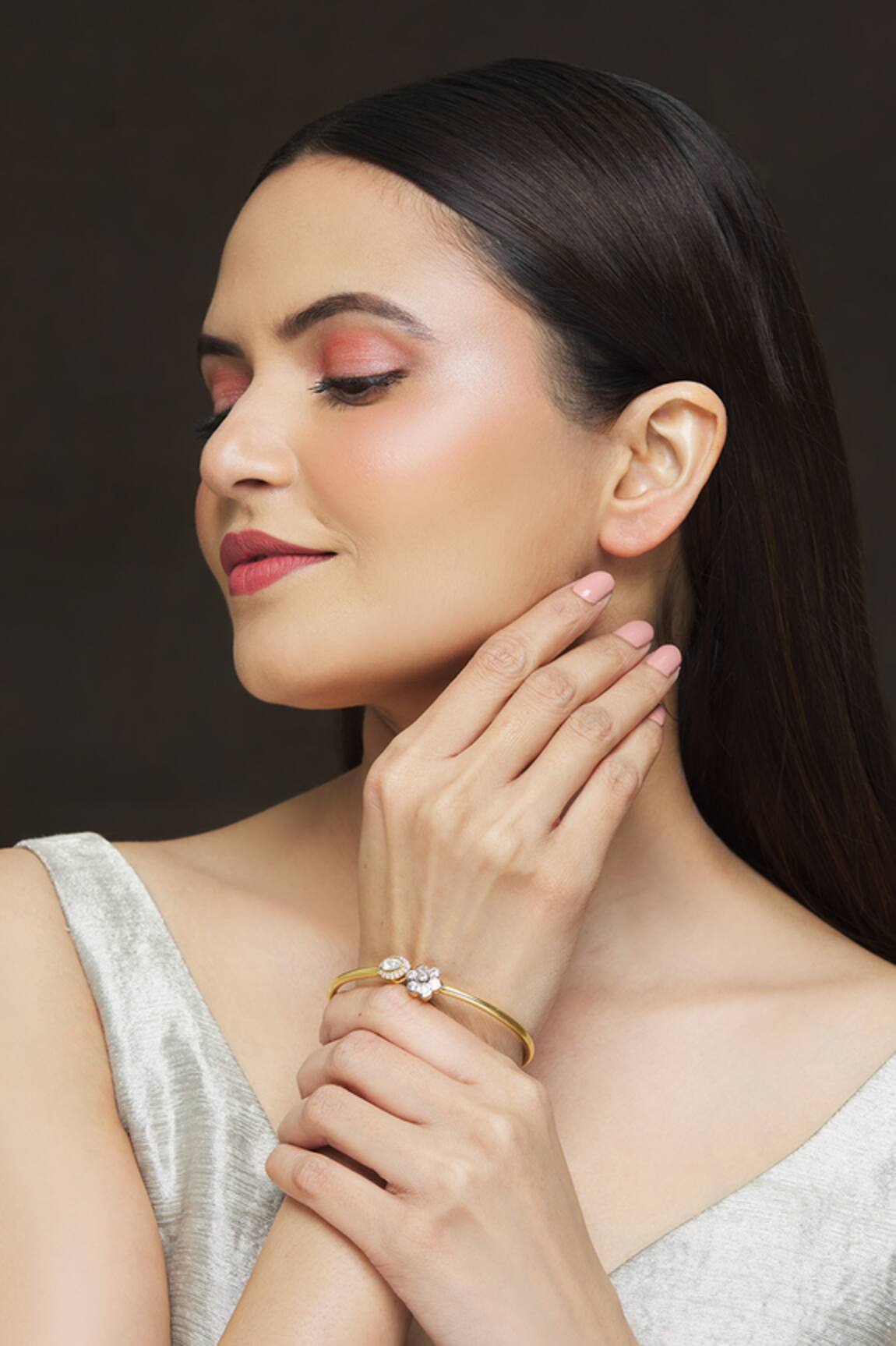 Ivorine Floral Embellished Bracelet