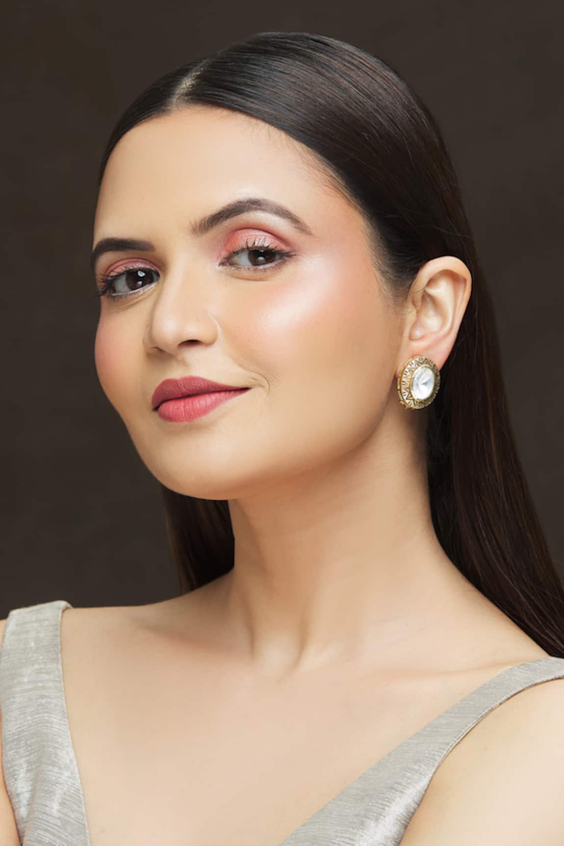 Ivorine Oval Shaped Studs