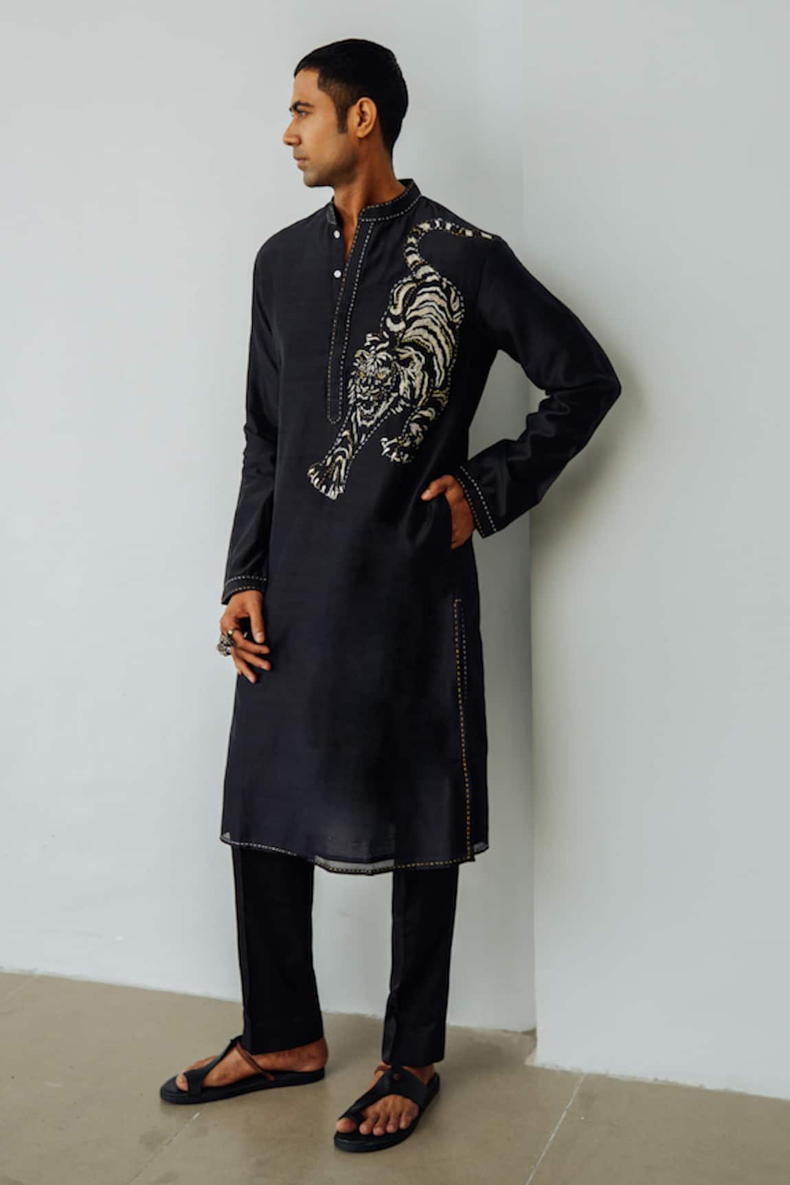 WABI SABI BY ANSHUM-RITESH Prowl Hand Embroidered Kurta & Pant Set