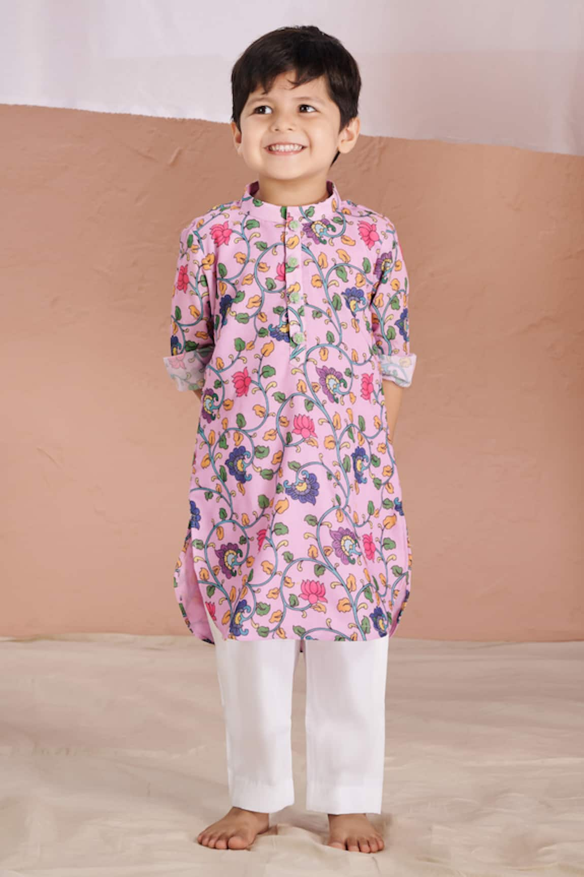 Vivedkids Kalamkari Kurta Pyjama Set