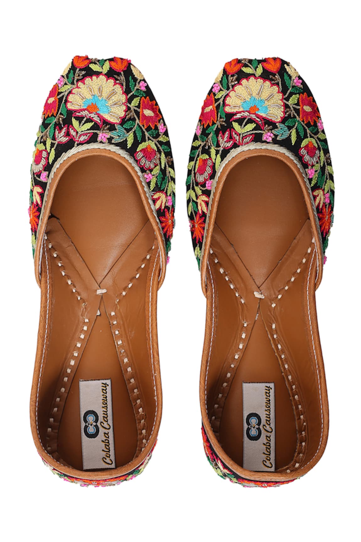 Colaba Causeway Eden Floral Embroidered Juttis