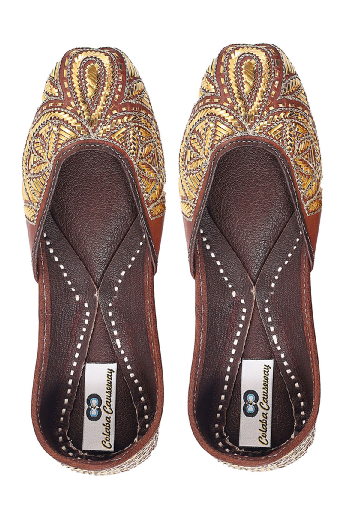 Colaba Causeway Hand Embroidered Geometric Juttis