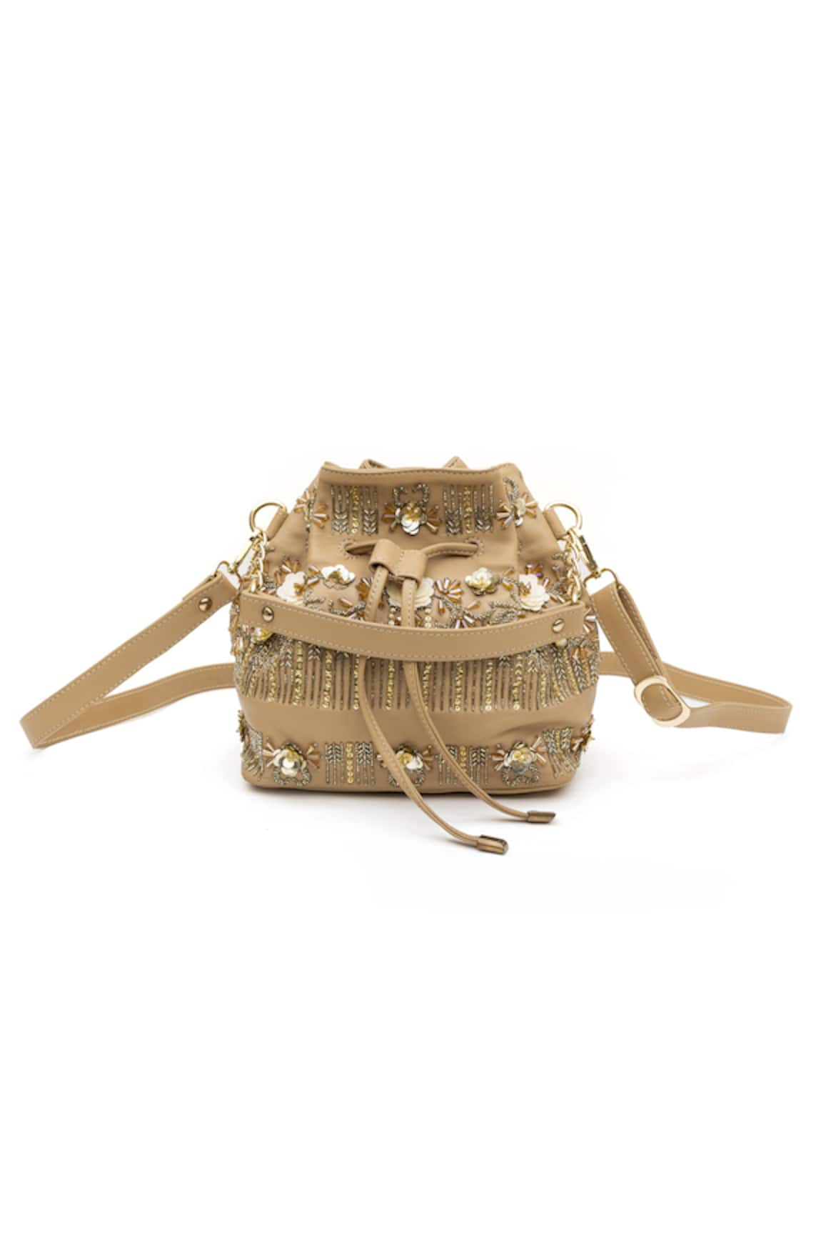 SG Collection by Sonia Gulrajani Leather sequin Embellished Sling Bag