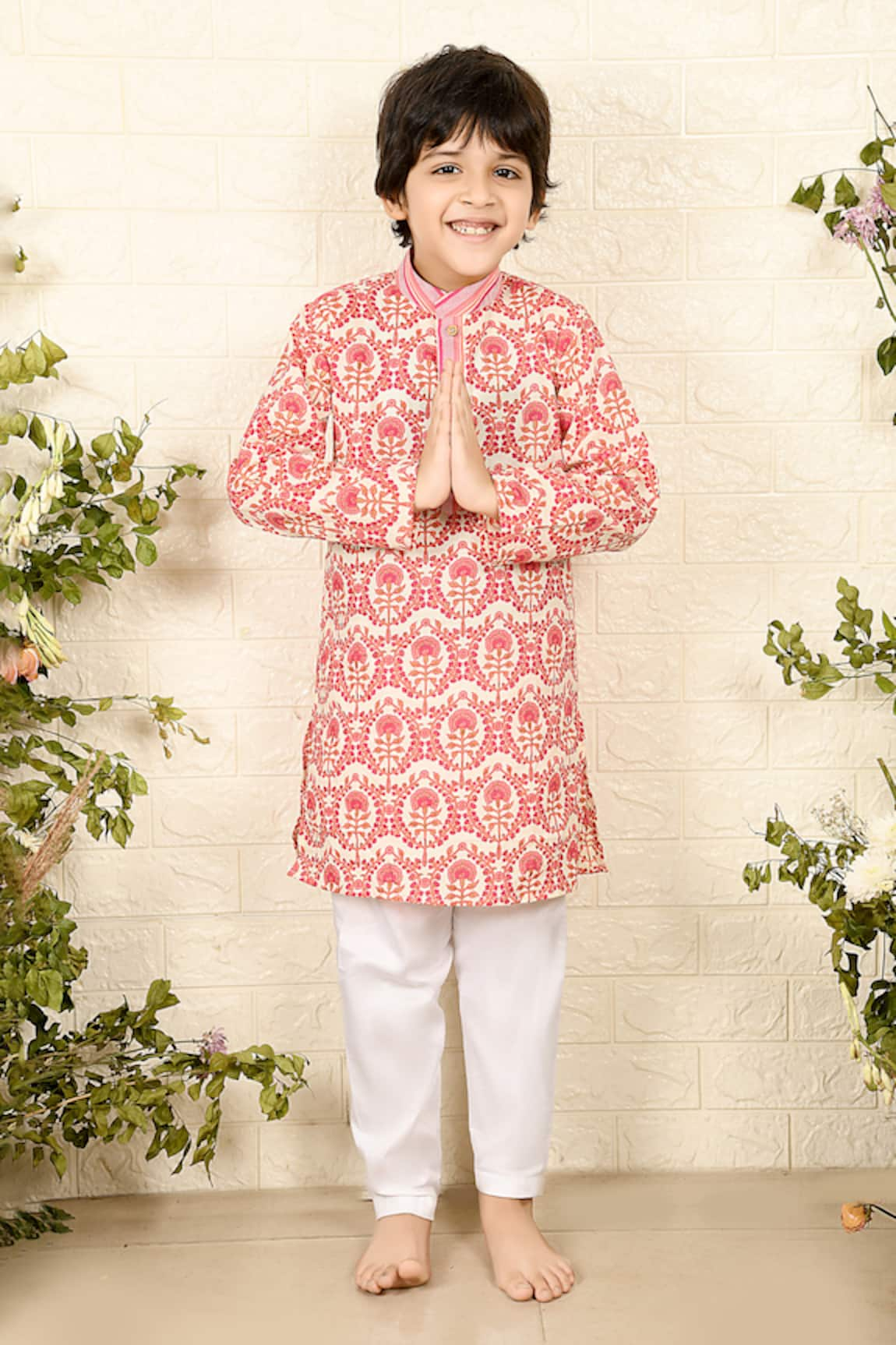 The Plum Bum Cotton Flower Print Kurta Set