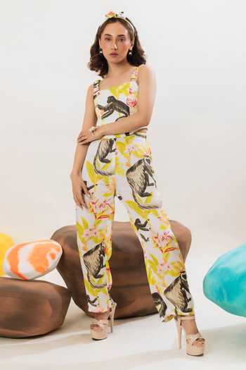 That Thing You Love Botanic Pattern Corset & Pant Set
