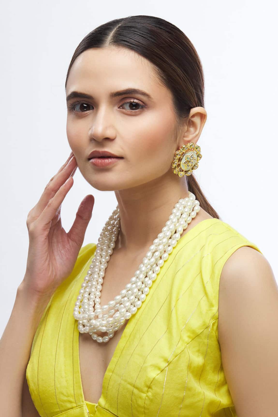 Moh-Maya by Disha Khatri Bead Layered Necklace Set