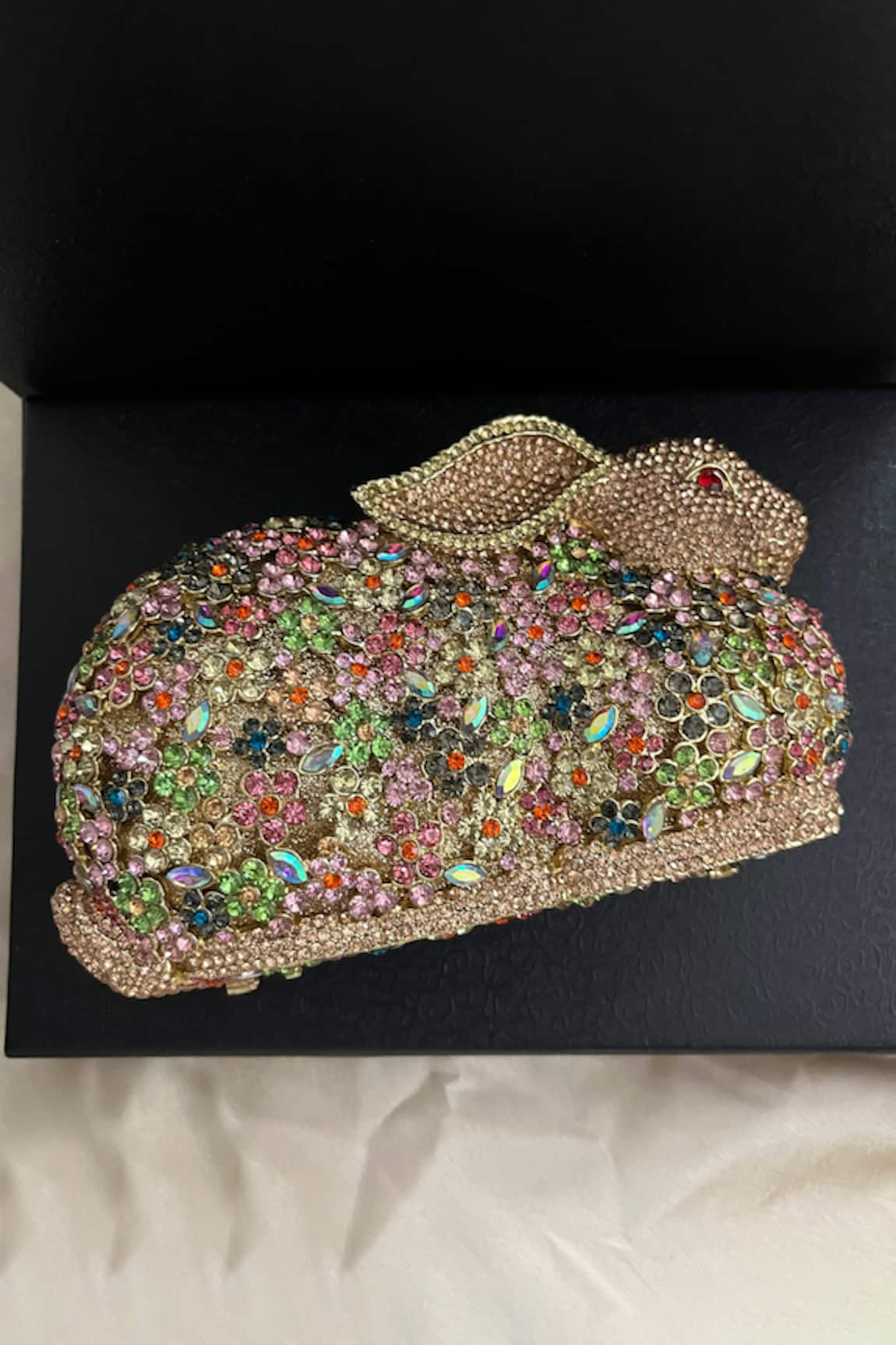 House of Bling Crystal Studded Rabbit Shaped Clutch