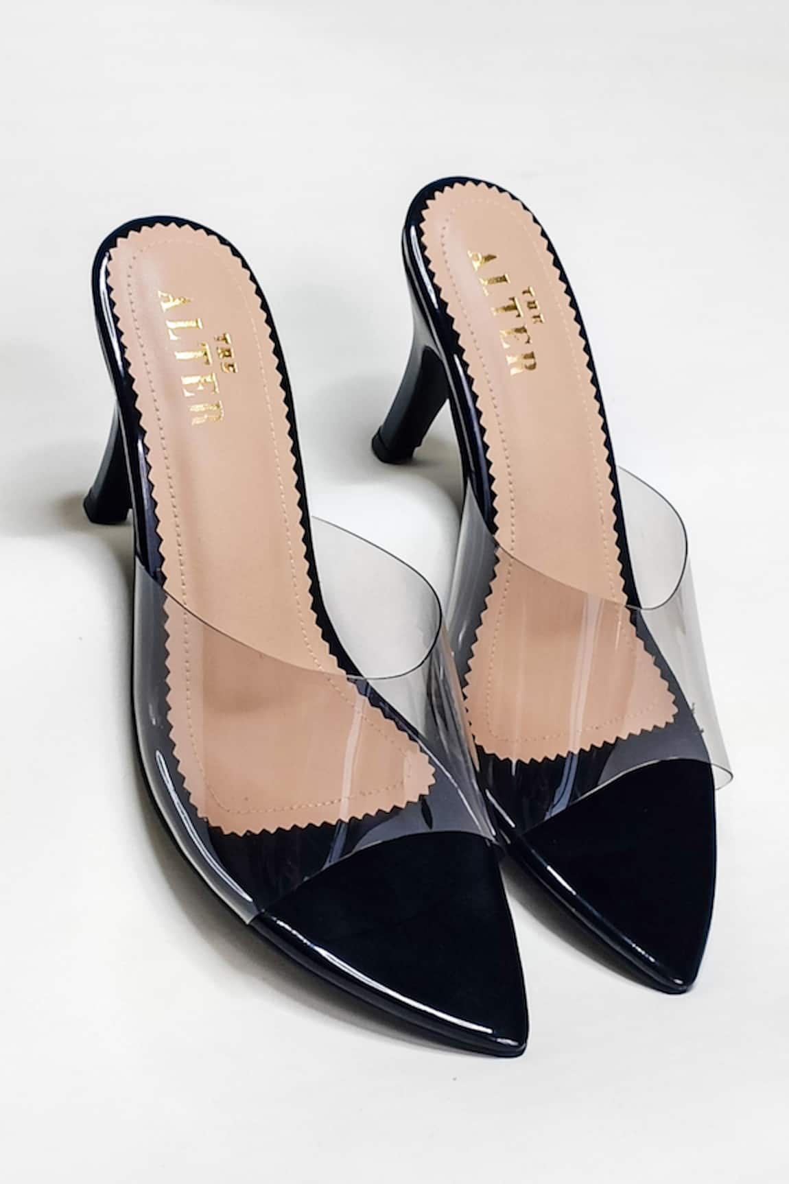 THE ALTER Amby Clear Strap Stilettos