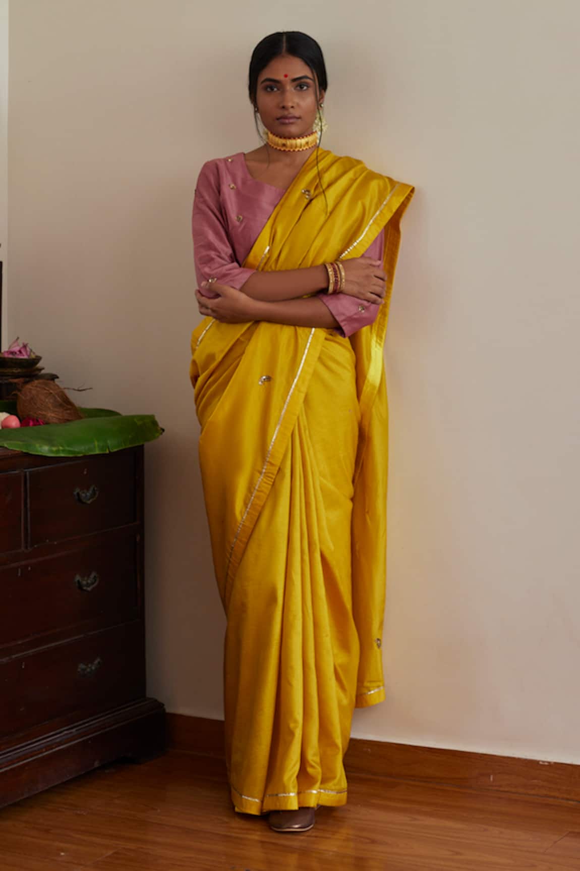 Shorshe Clothing Ambi Bangalore Silk Saree With Blouse