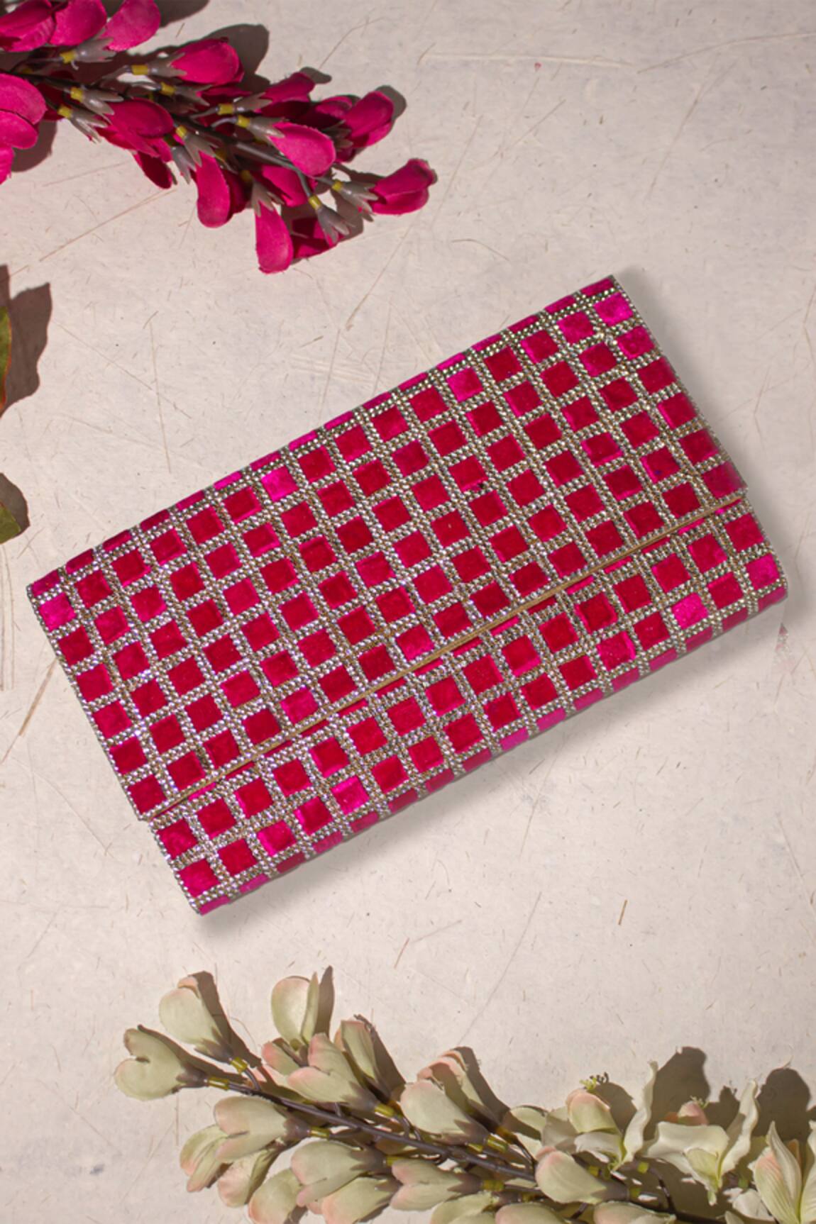 Alor Bags Makhmali Envelope Clutch