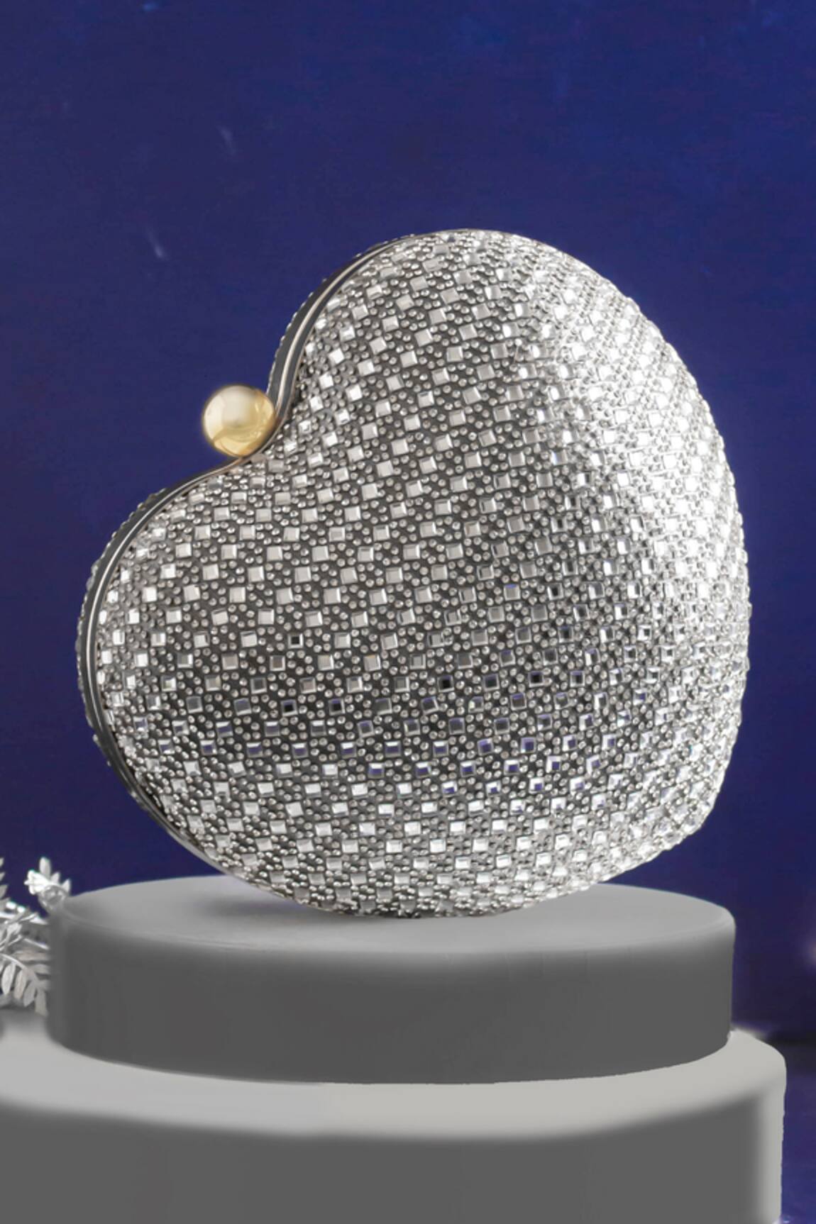 Alor Bags Dazzle Embellished Heart Clutch 