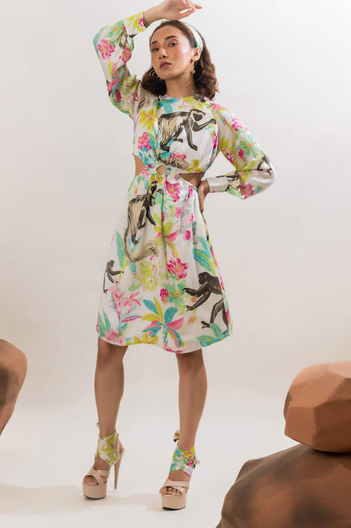 That Thing You Love Printed Satin Dress