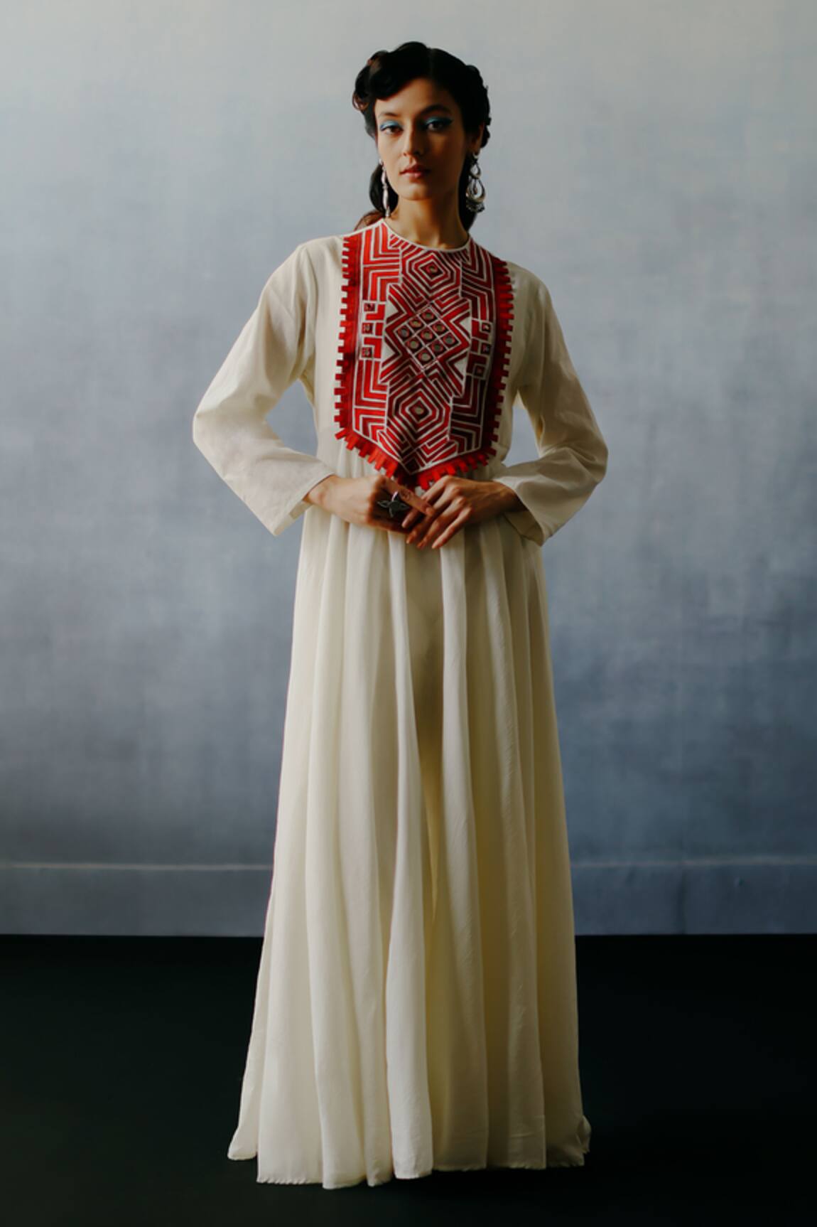 Avacara Neel Yoke Embroidered Anarkali