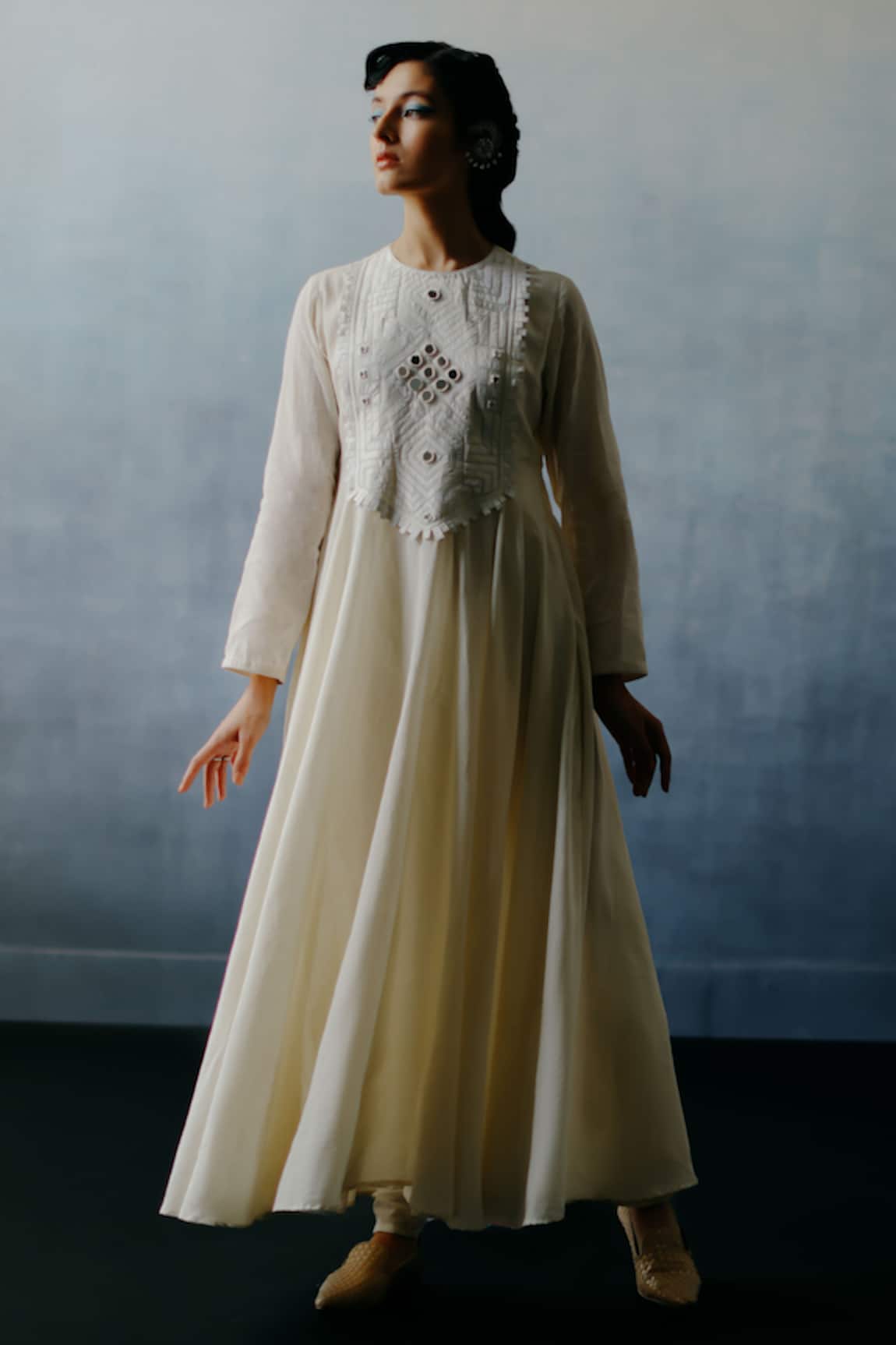 Avacara Neel Mirror Embroidered Anarkali