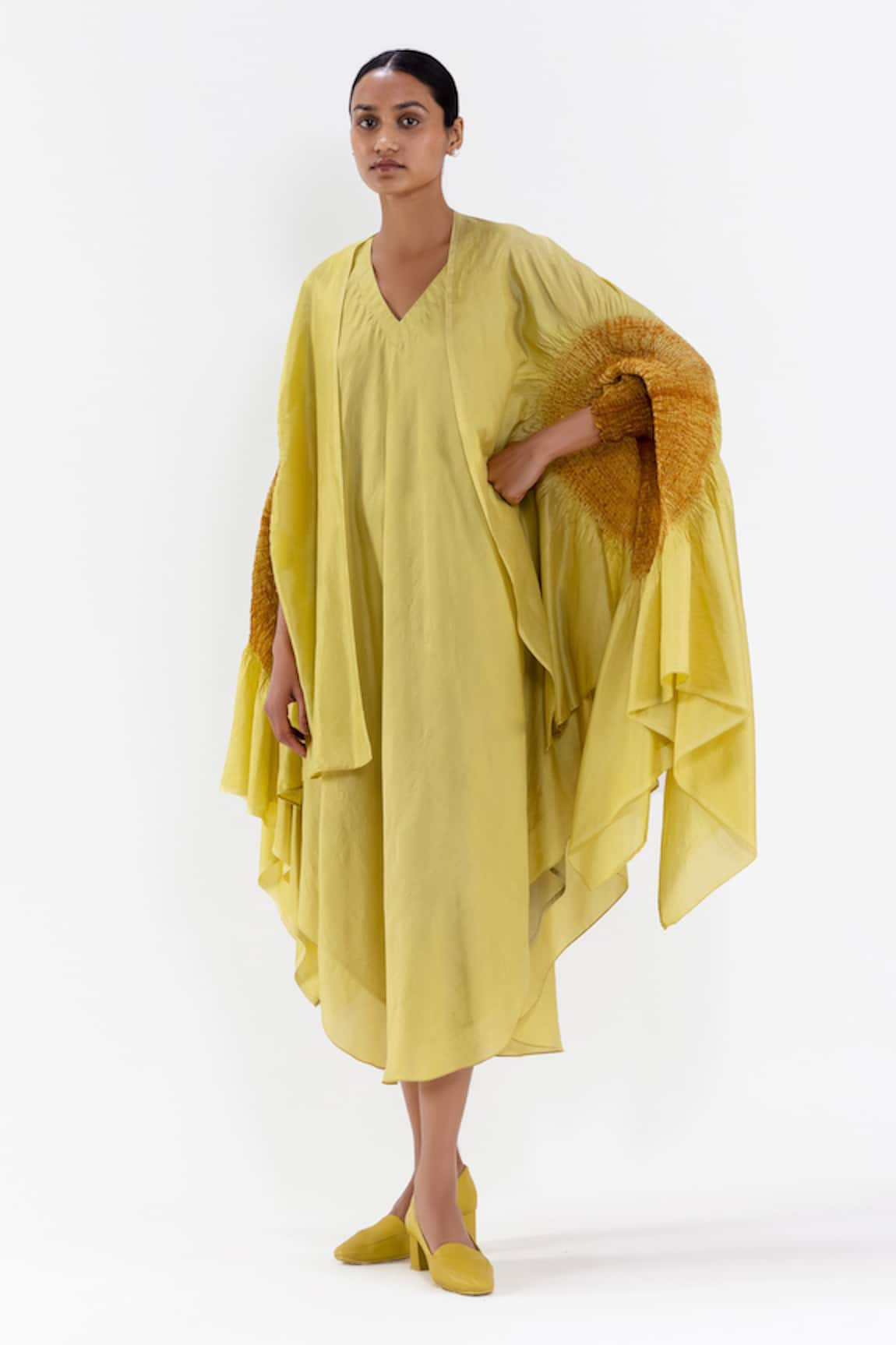 Studio Medium Segment Shibori Sleeve Cape