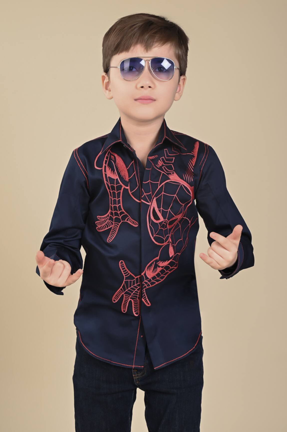 Hoity Moppet Amazing Spiderman Embroidered Shirt