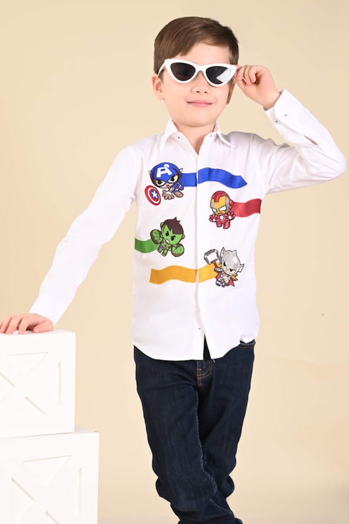 Hoity Moppet Future Avengers Embroidered Shirt 