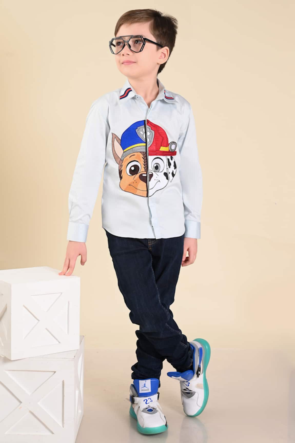 Hoity Moppet Paw Patrol Chase Embroidered Shirt 