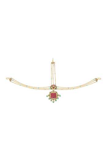 Tribe Amrapali Meher Floral Stone Studded Mathapatti 