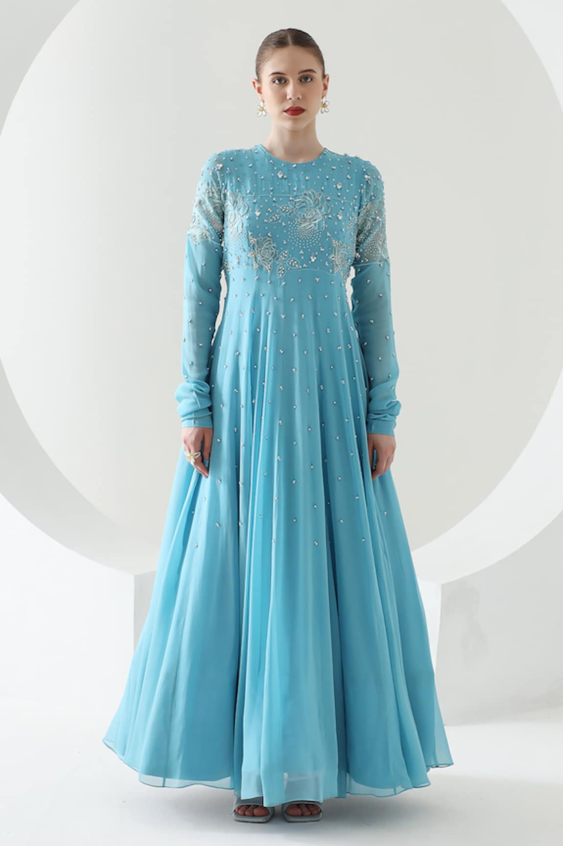 Mehak Talreja Couturre Nawabi Embroidered Floor Length Anarkali