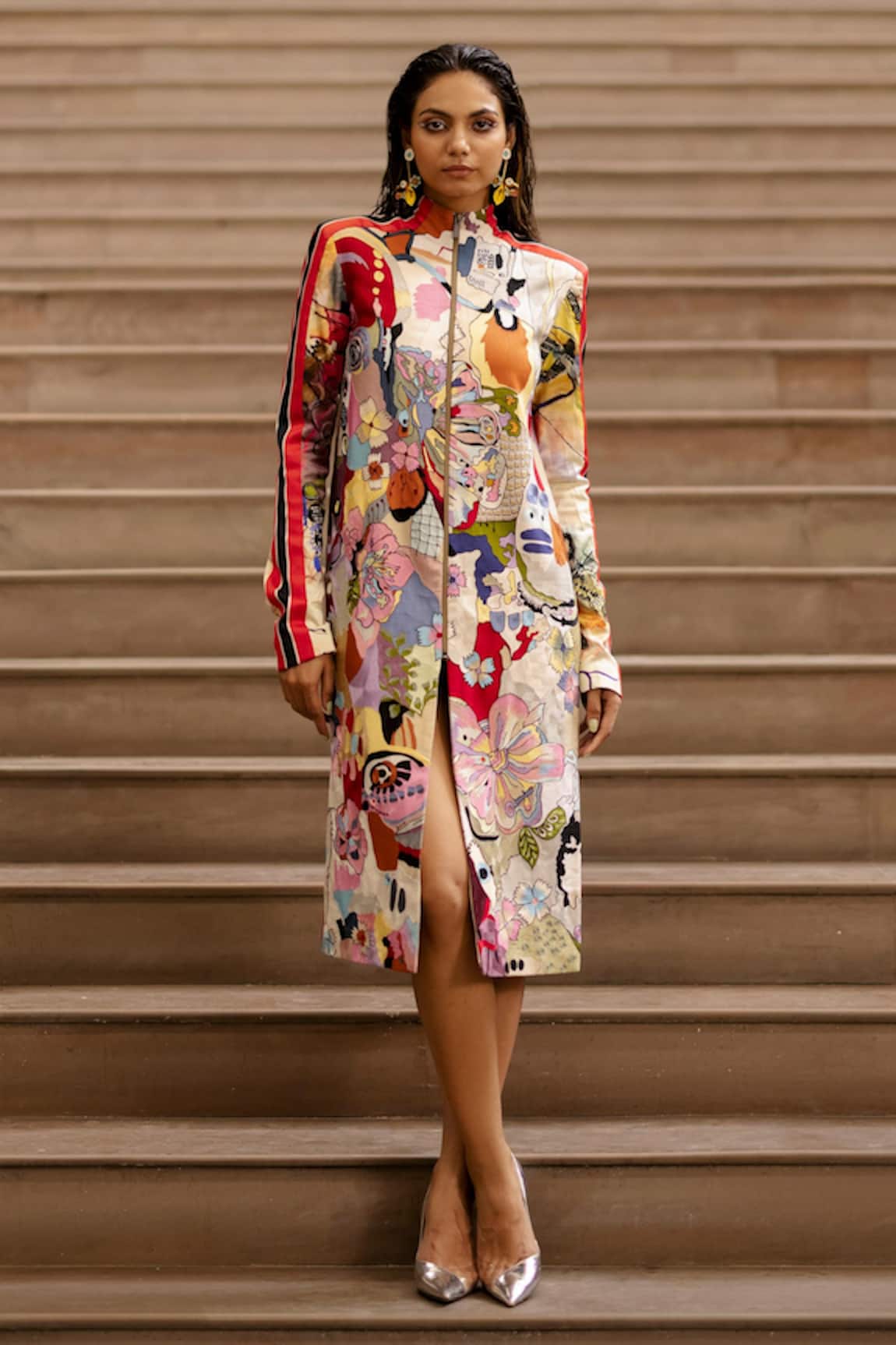 AK-OK Cotton Thread Embroidered Jacket 