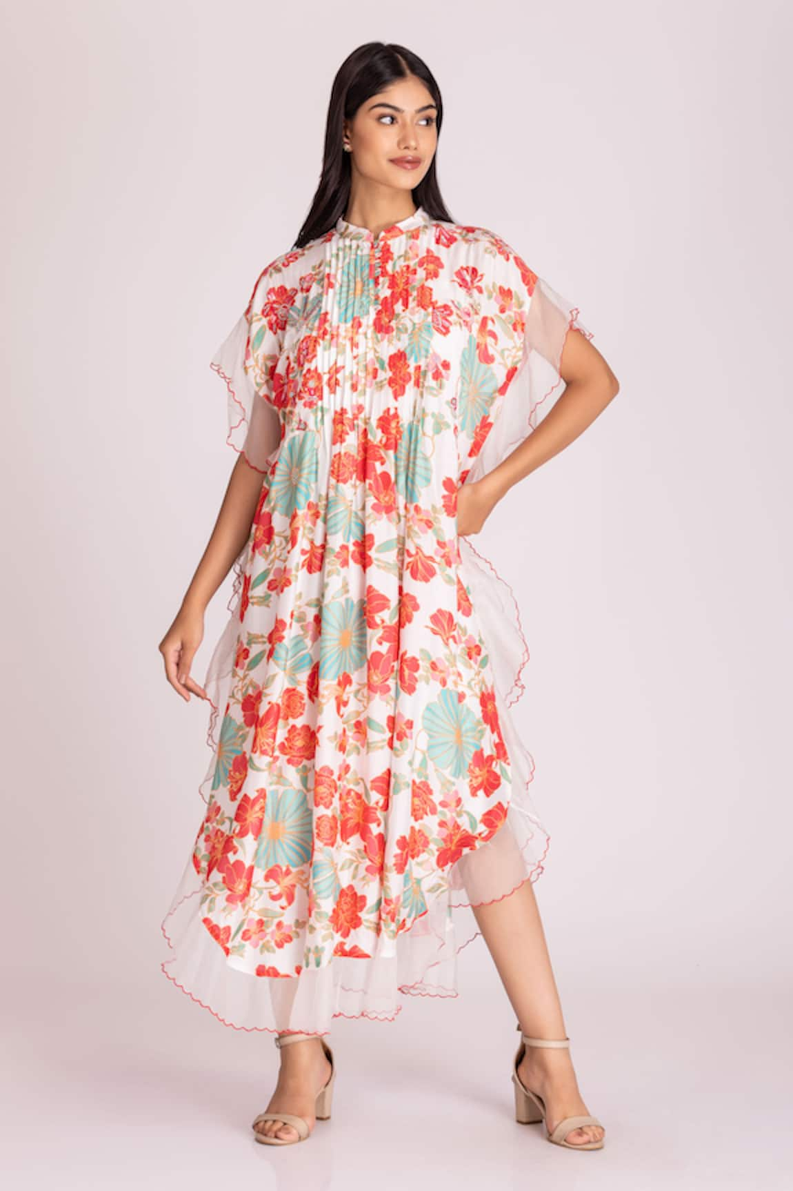 Tanu Malhotra Floral Print Dress With Slip