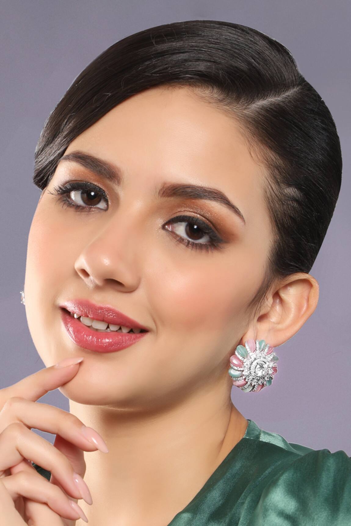 Mae Jewellery By Neelu Kedia Floral Shaped Stud Earrings