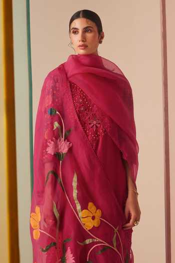 Chandrima Flora Applique Dupatta 
