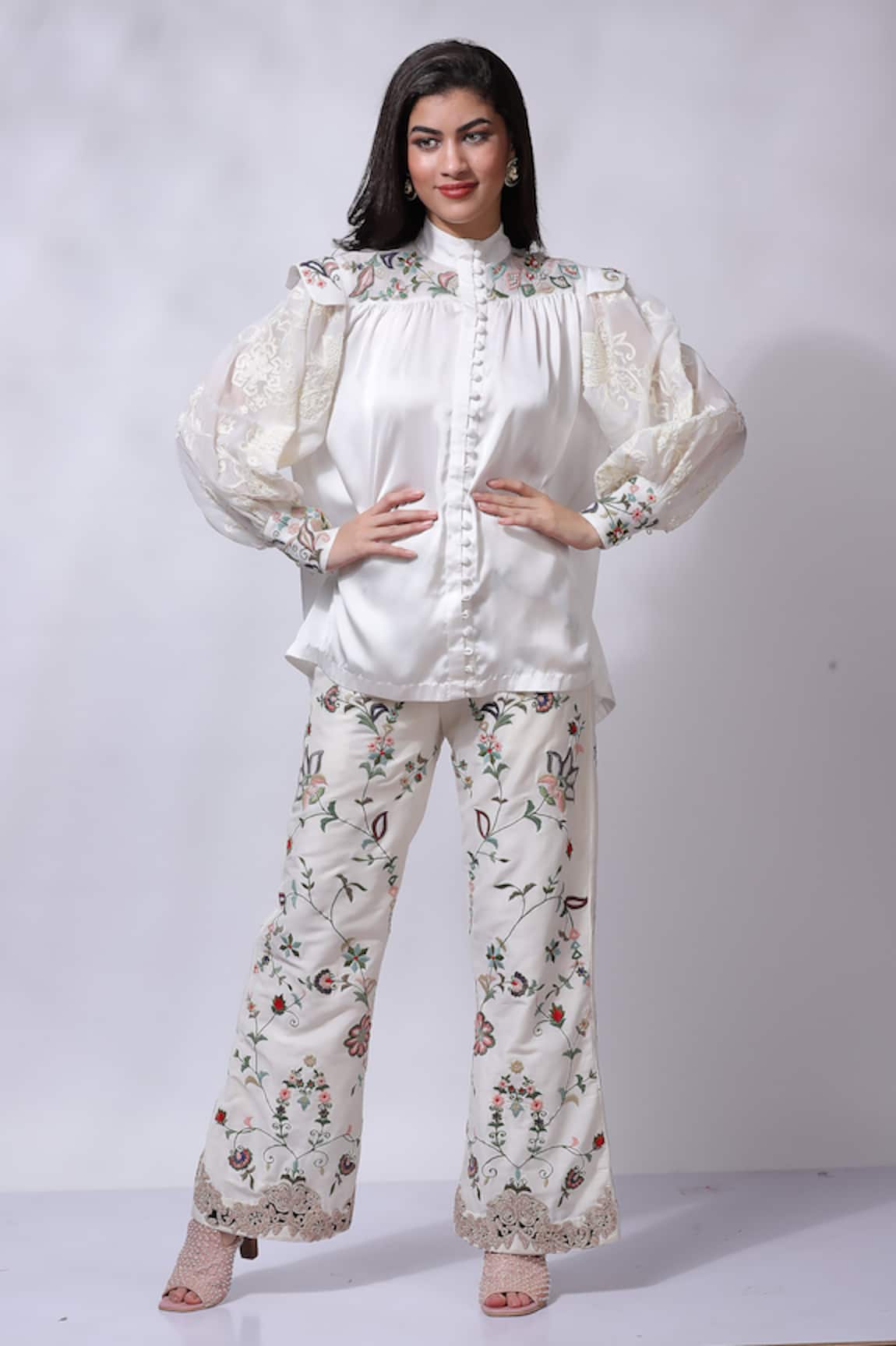 Sonali Gupta Embroidered Shirt & Pant Set