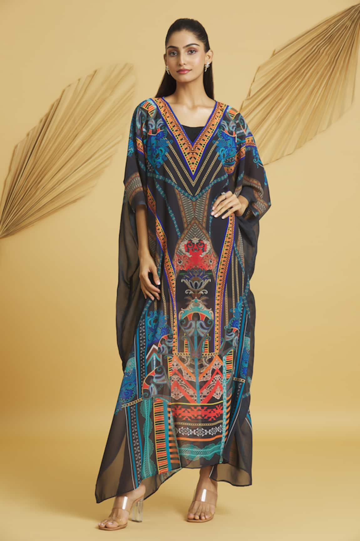 Naintara Bajaj Abstract Mandala Print Kaftan