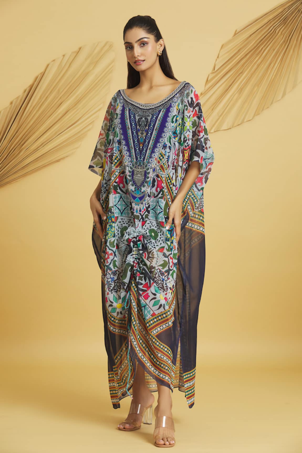 Naintara Bajaj Flower Bloom Print Kaftan