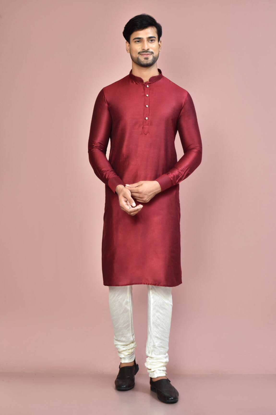 Arihant Rai Sinha Cotton Silk Plain Kurta