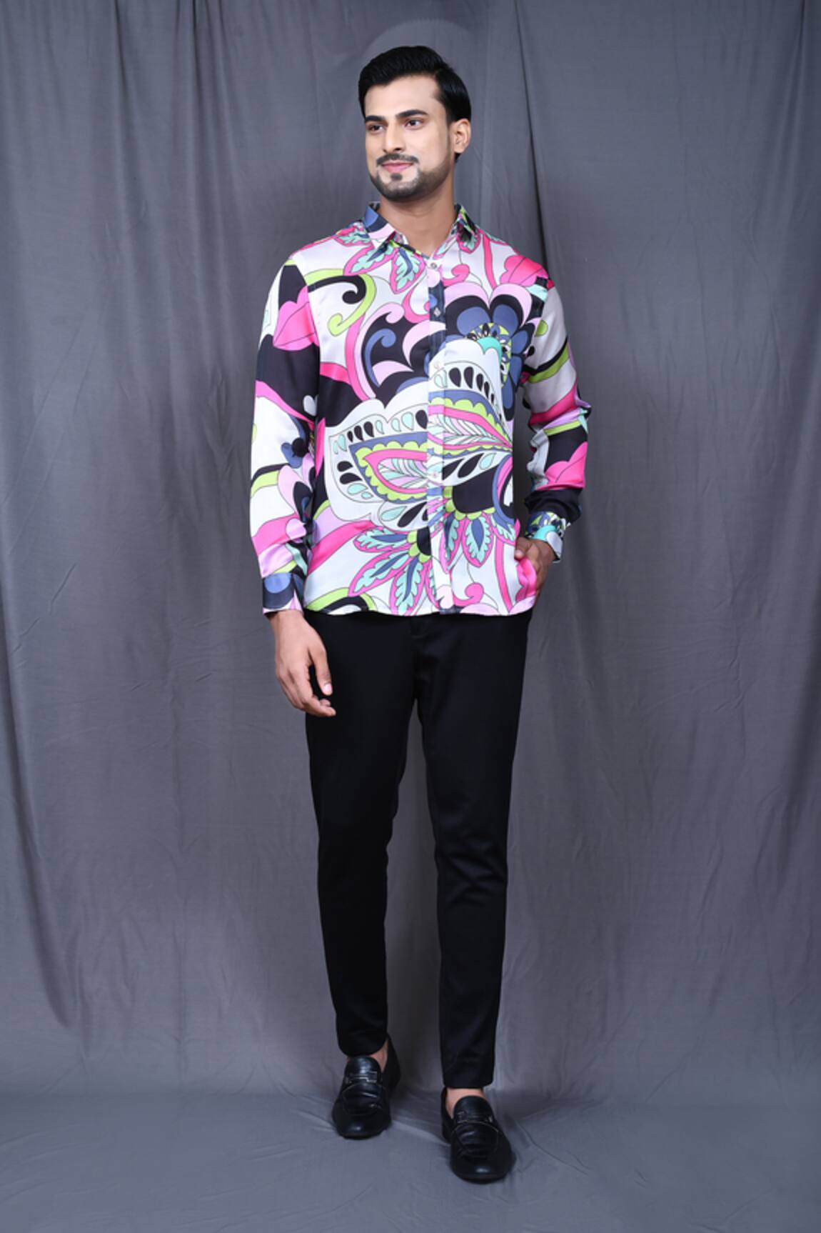 Arihant Rai Sinha Abstract Floral Print Shirt 