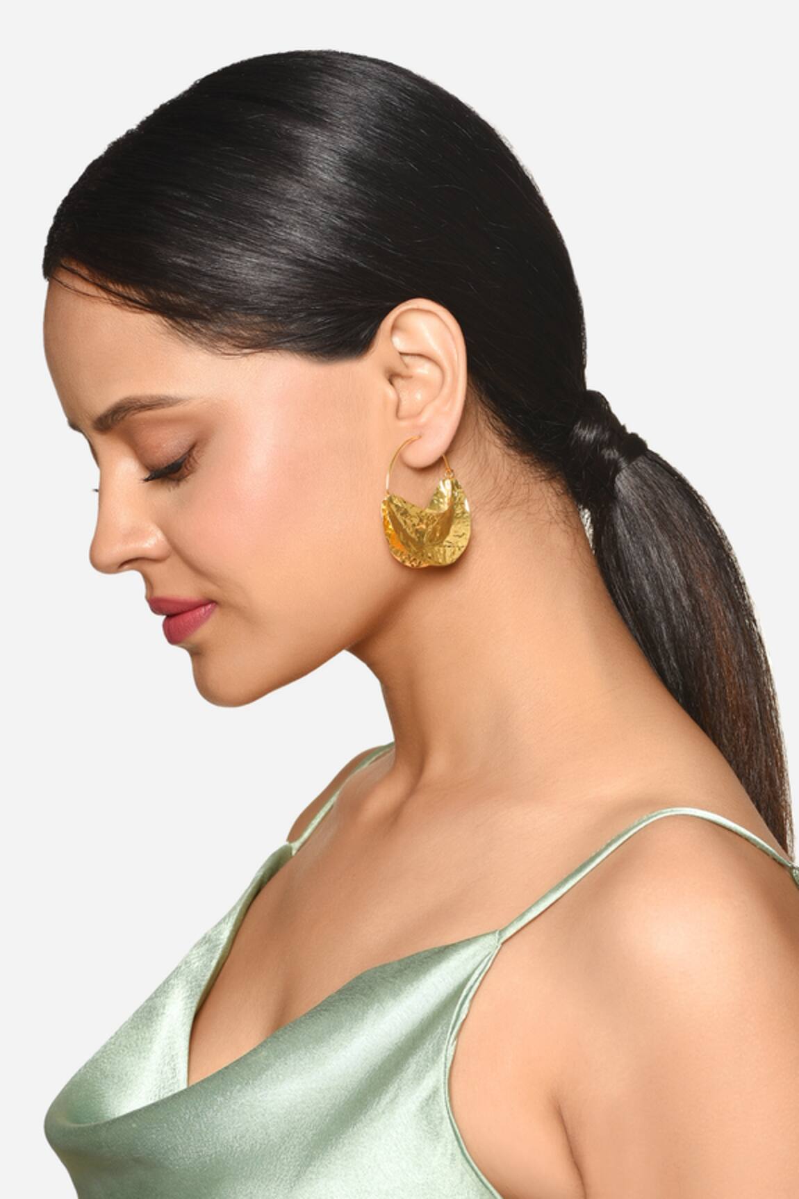 Raga Baubles Round Hammered Hoops