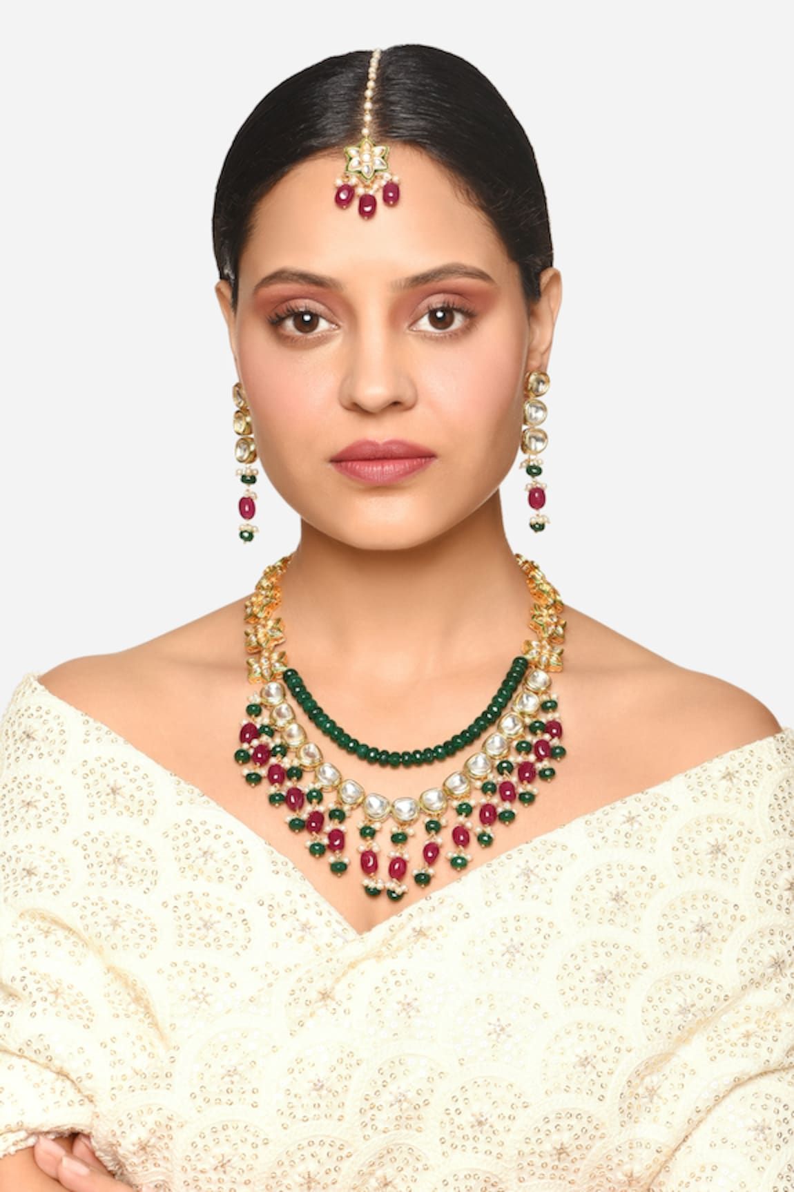 Raga Baubles Ruksaar Pearl Embellished Necklace Set