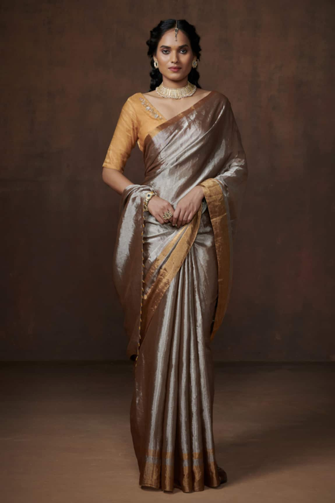 Dressfolk Handwoven Tissue Saree