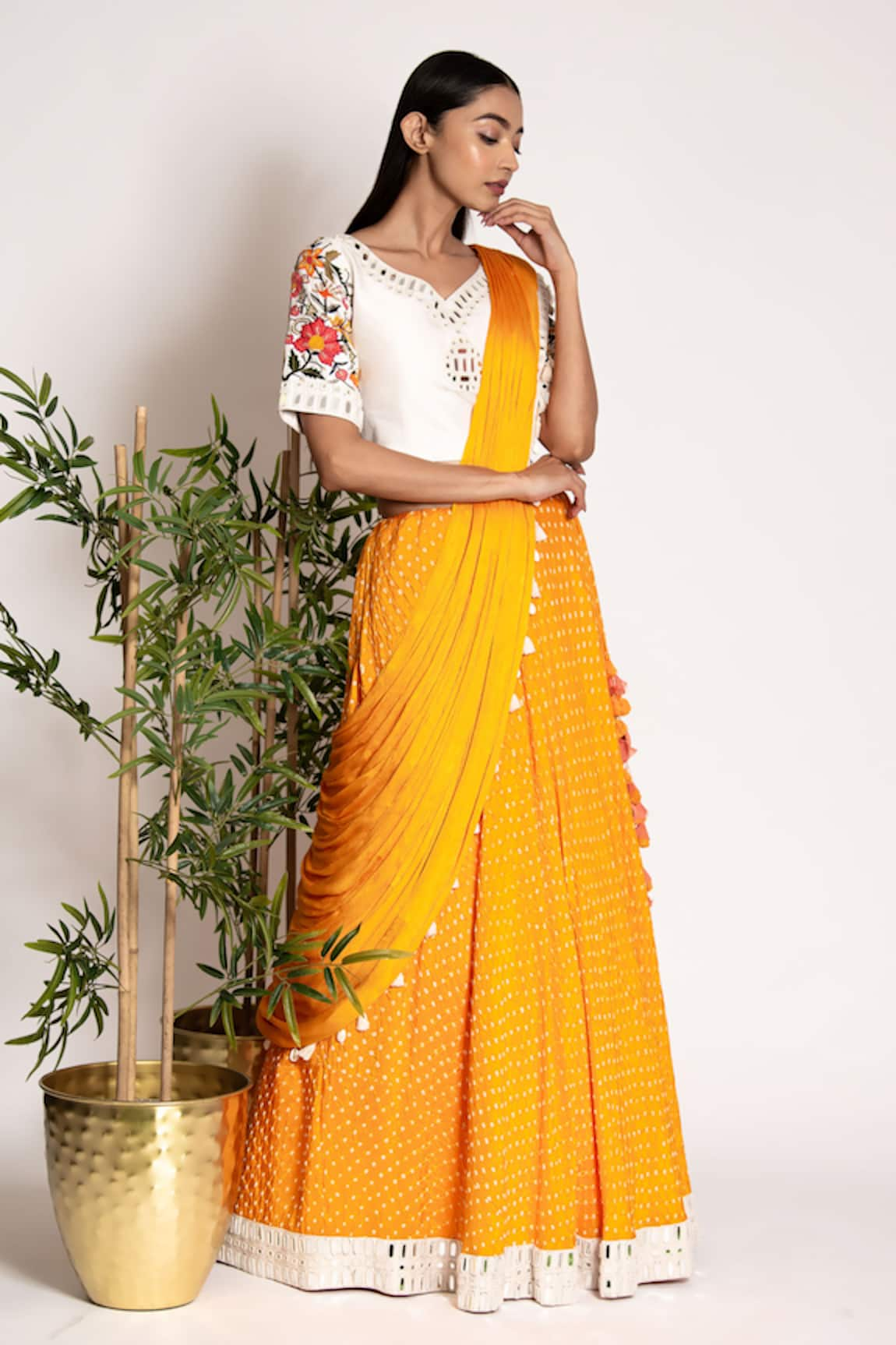 Bandhani Silk Bandhani Pattern Lehenga Set