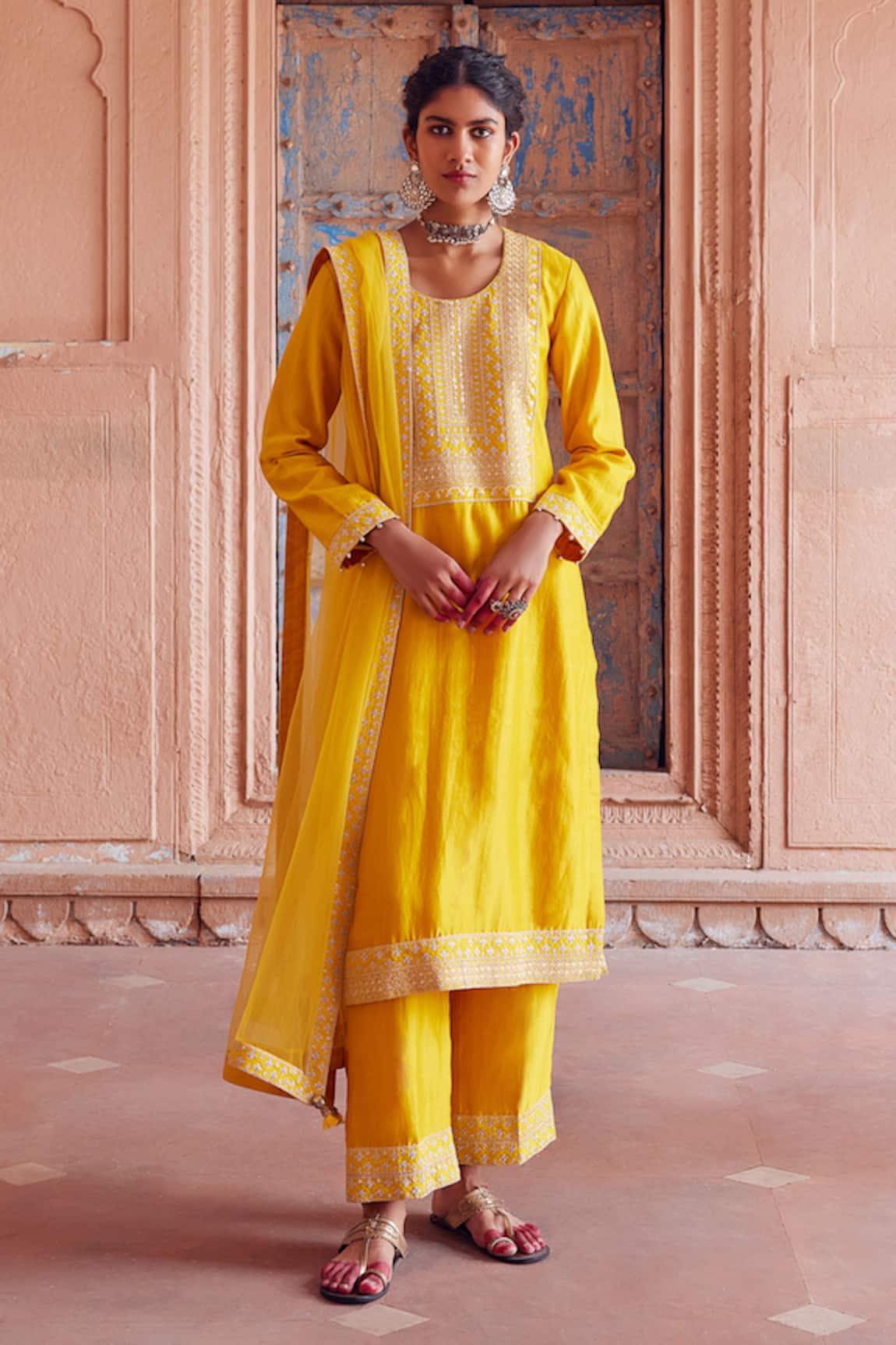 Seema Nanda Fida Embroidered Kurta Pant Set