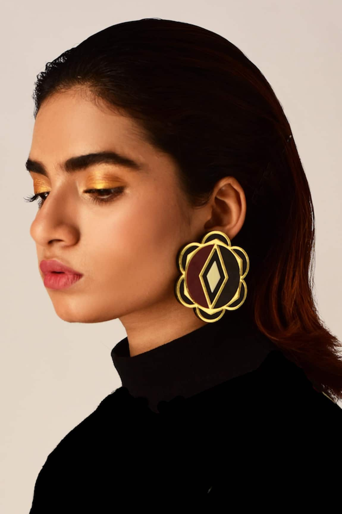 Prachi Gupta Floral Acrylic Stud Earrings