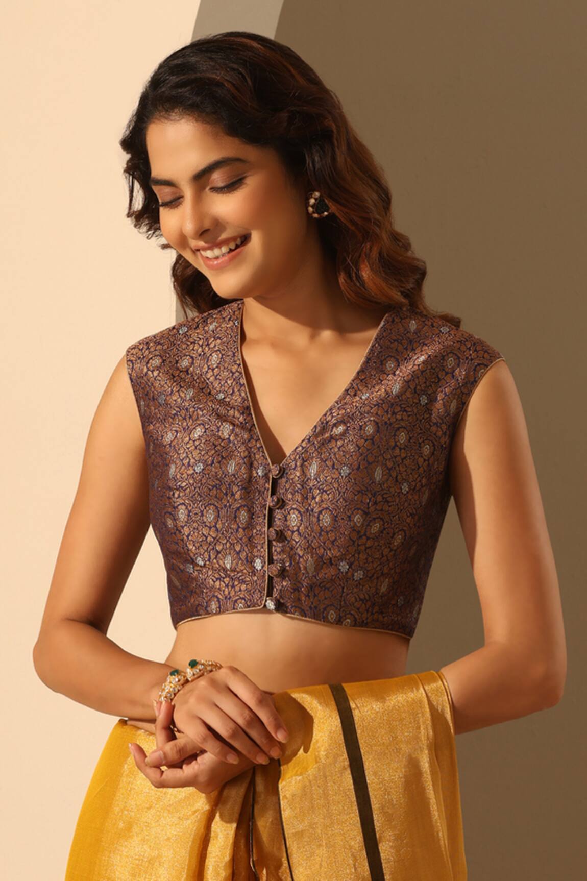 Weaver Story Floral Work Blouse 