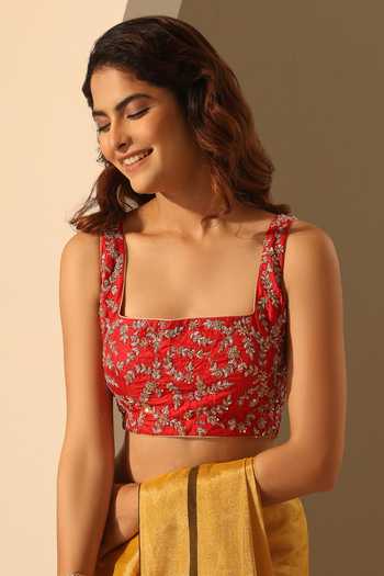 Weaver Story Pure Silk Hand Embroidered Blouse 