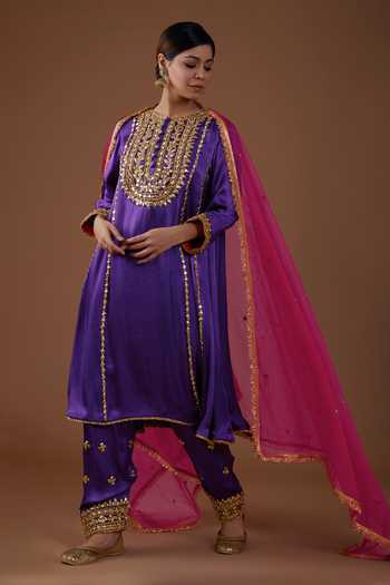 Preeti S Kapoor Geometric Pattern Kurta Salwar Set 