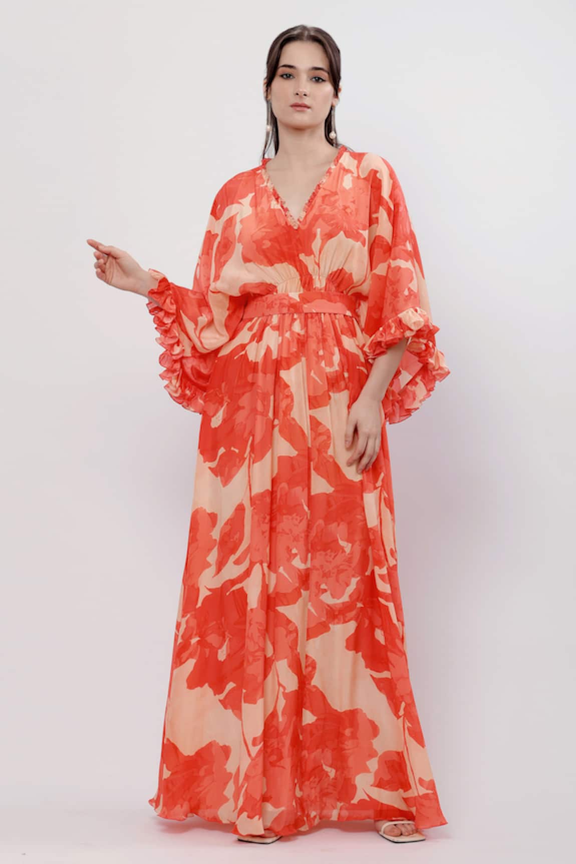Mandira Wirk Blazing Kimono Sleeves Long Dress