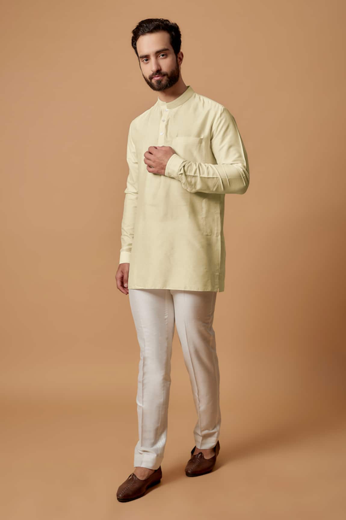Bubber Couture Omair Cotton Silk Shirt Kurta