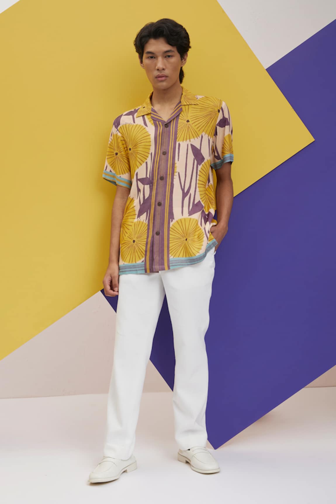 Nautanky Botanic Print Cuban Shirt