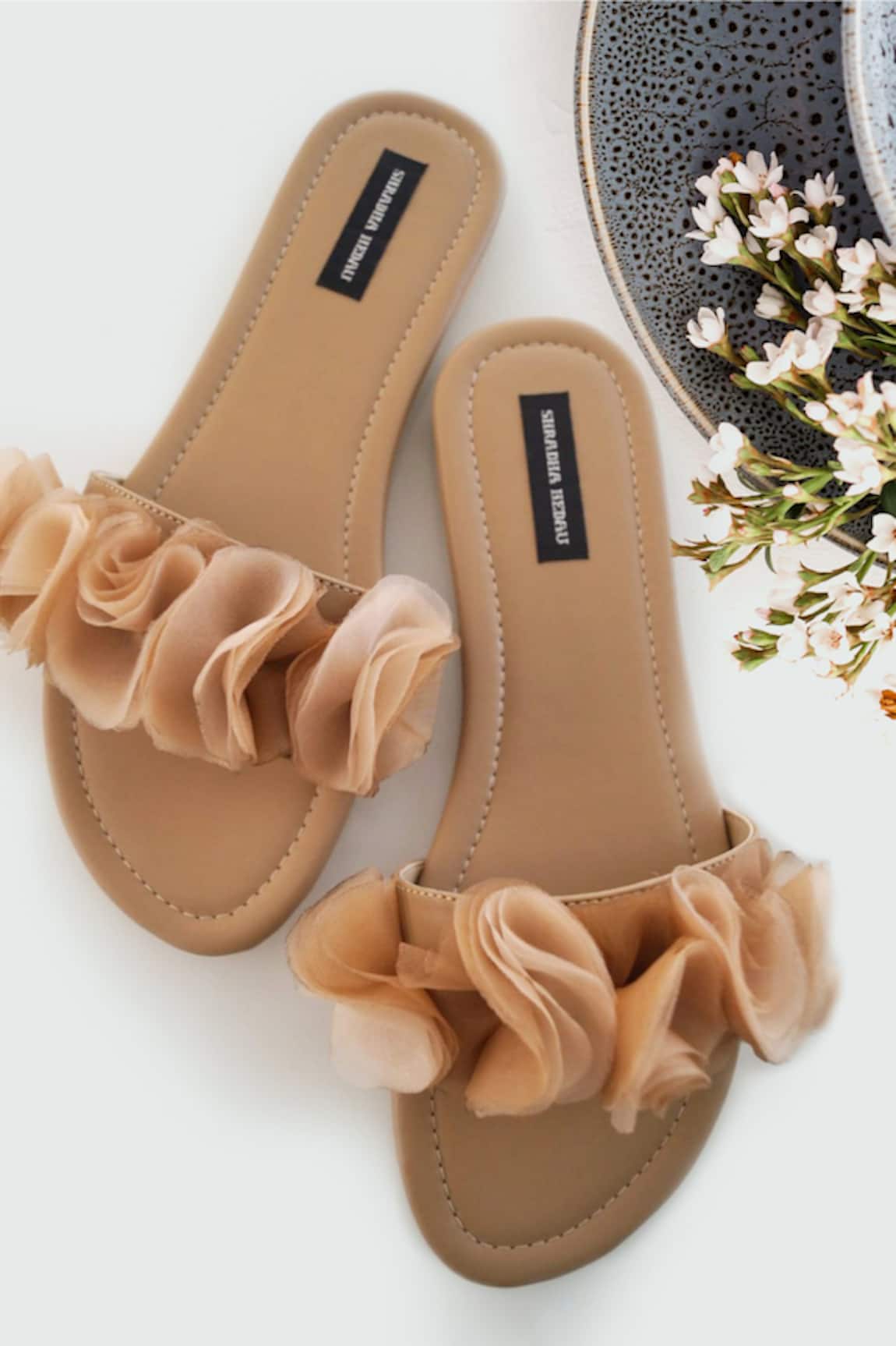 Shradha Hedau Footwear Couture Cassandra Ruffle Detail Flats