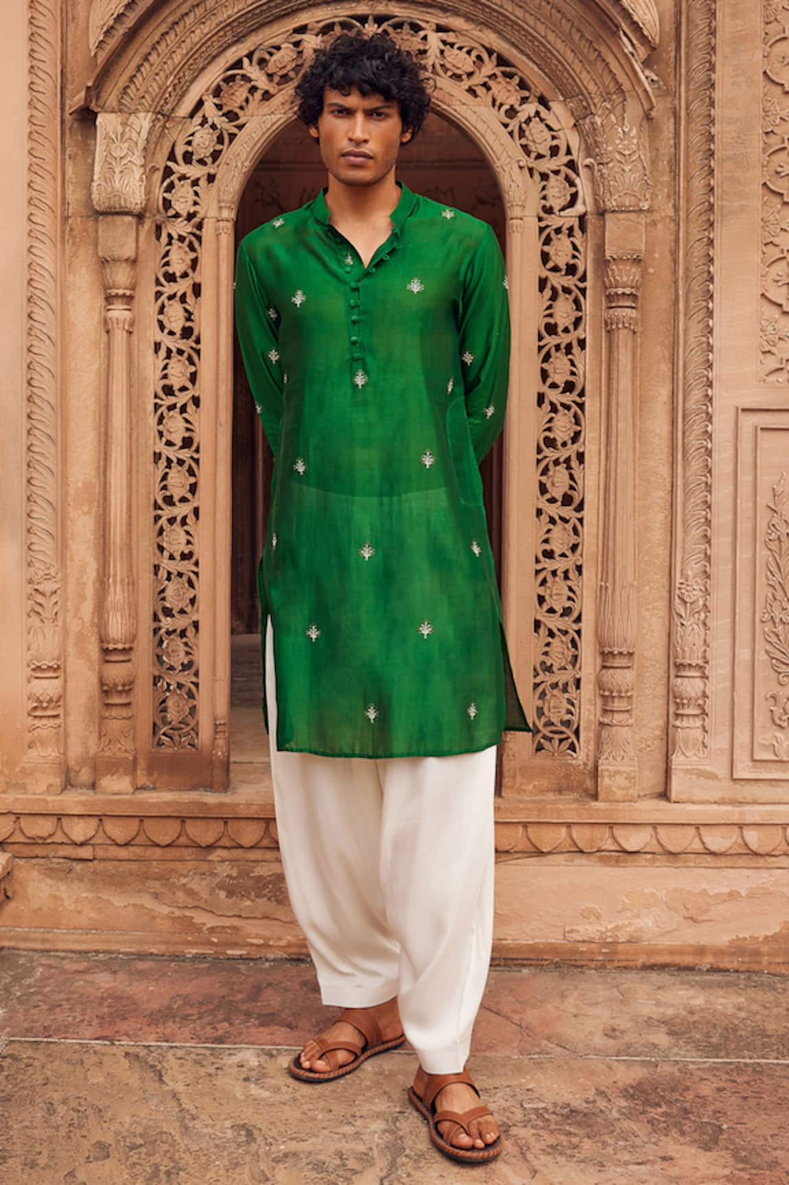 Seema Nanda Samir Bloom Work Kurta & Salwar Set