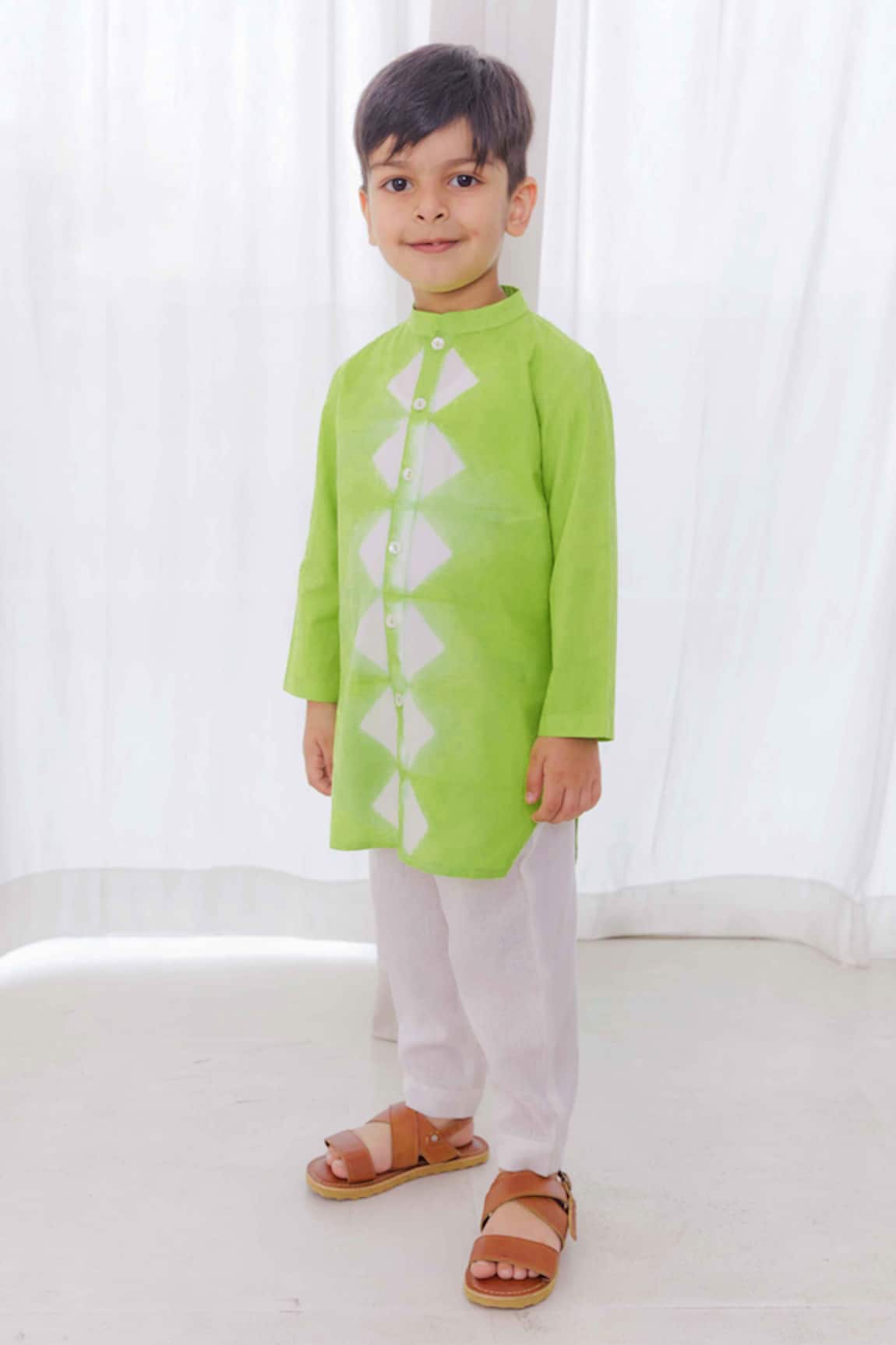 Tiber Taber Cotton Hand Tie Dye Pattern Kurta With Pant