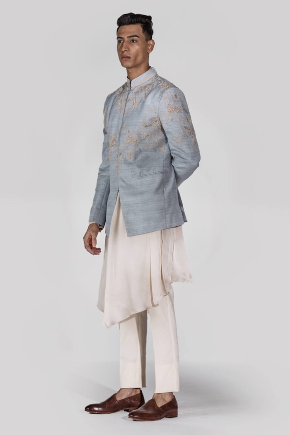 Asuka Embroidered Sherwani Pyjama Set