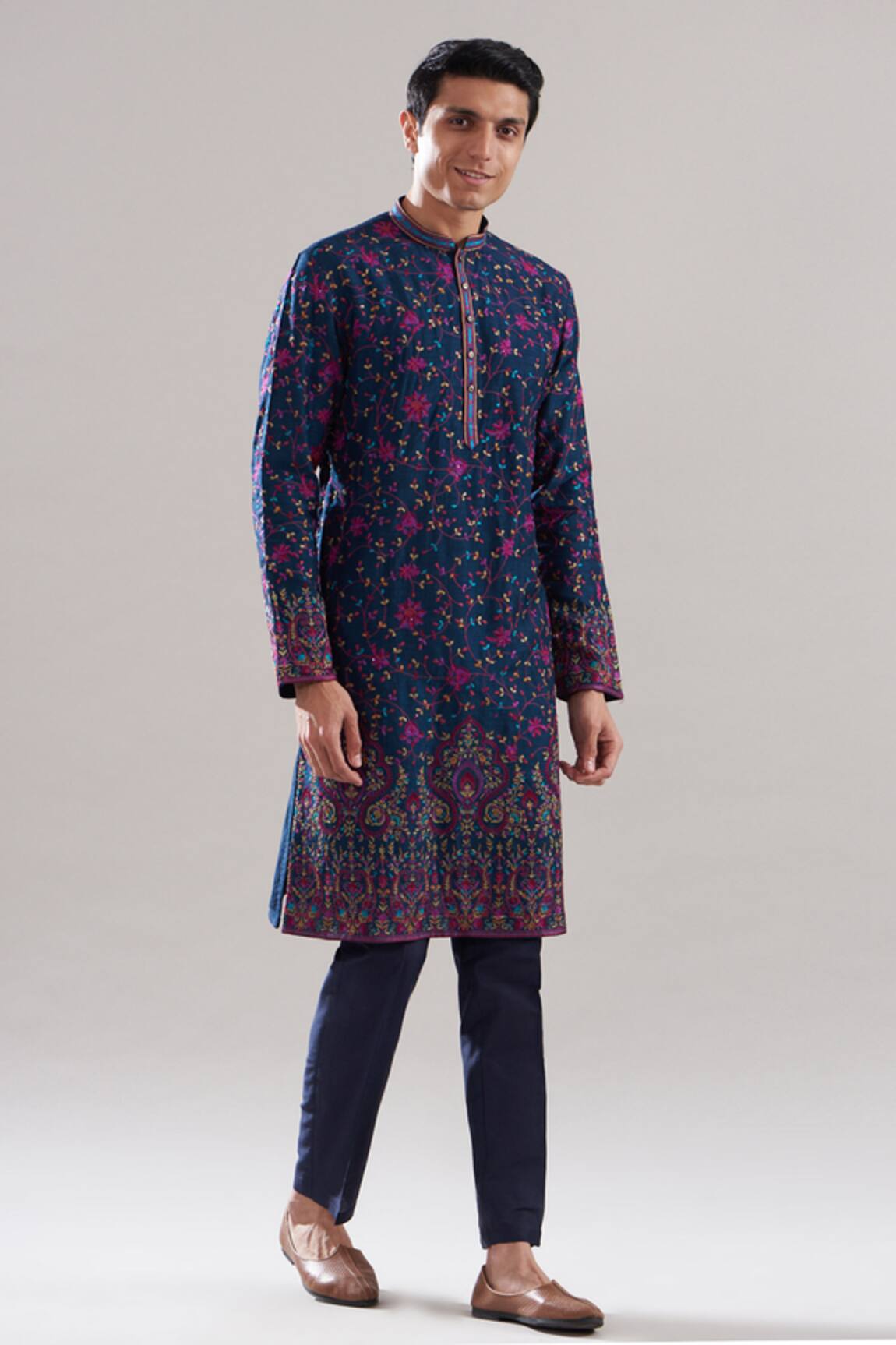 Asuka Floral Embroidered Kurta & Pyjama Set
